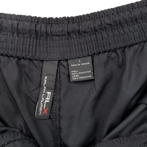 RLX Ralph Lauren Swim Trunks Shorts Mens Large Black Perfomance Drawstring - Picture 4 of 7
